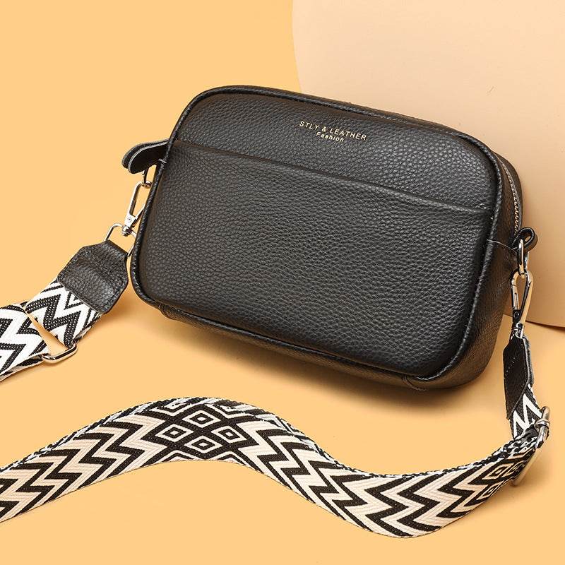 Fashion Shoulder Crossbody Bags With Rhombus Embroidered Wide Shoulder Strap Cute Small Square Bag Women - Velora
