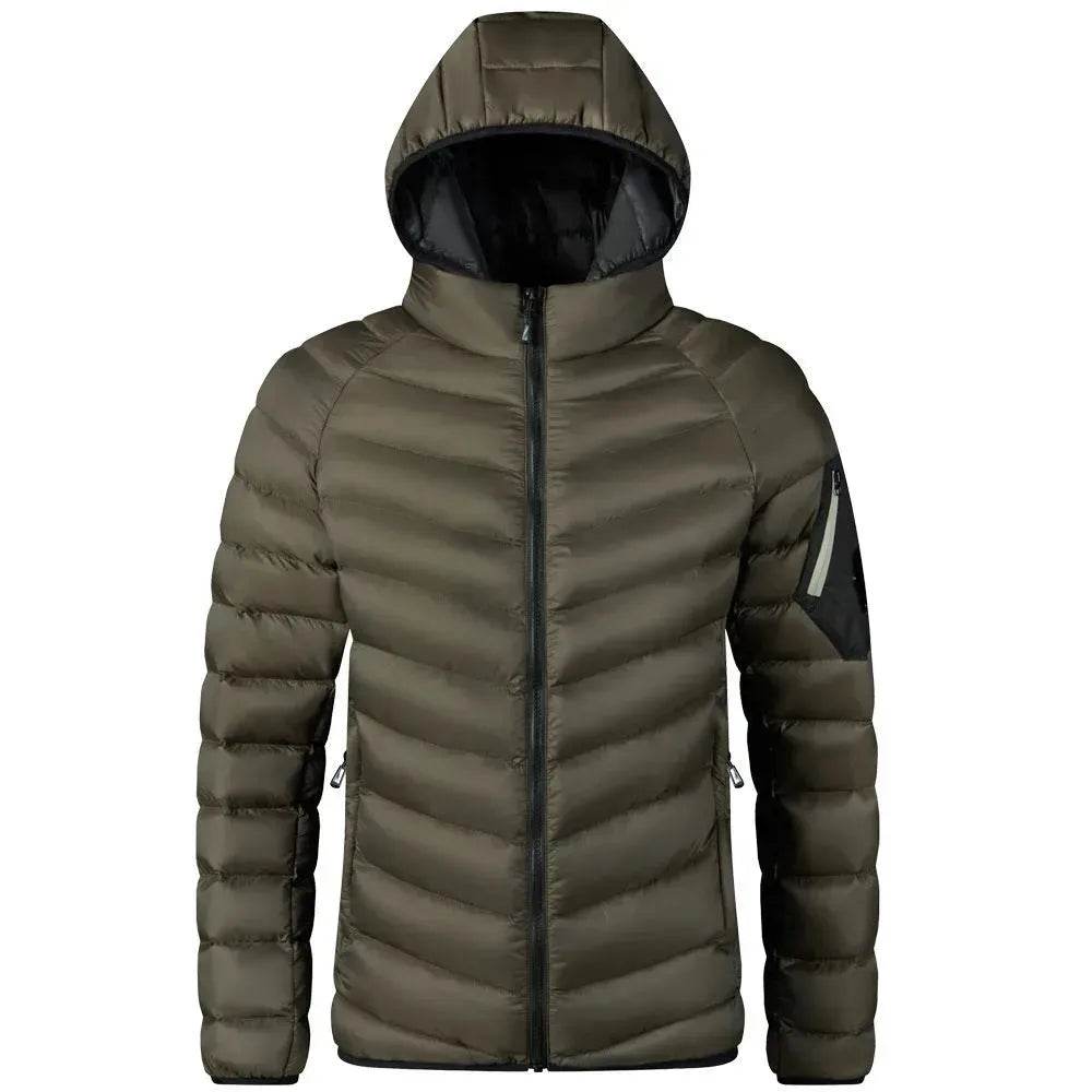Winter Padded Thick Hooded Puffer Rain Jacket for men - Velora