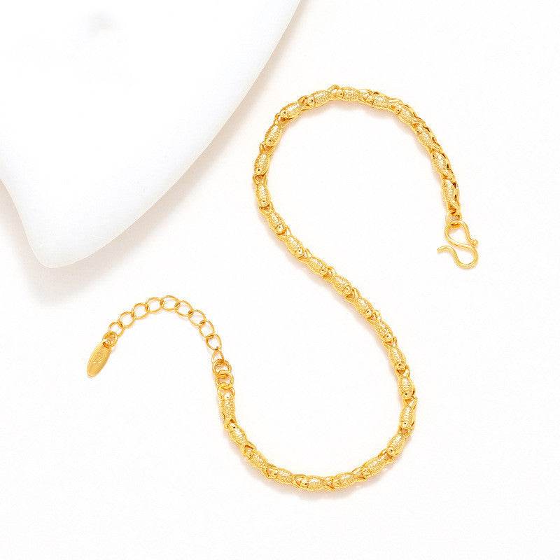 Copper Alloy Electroplated 24k Gold Reverse Mold Bracelet Advanced Sense Niche Gold Bracelet - Velora