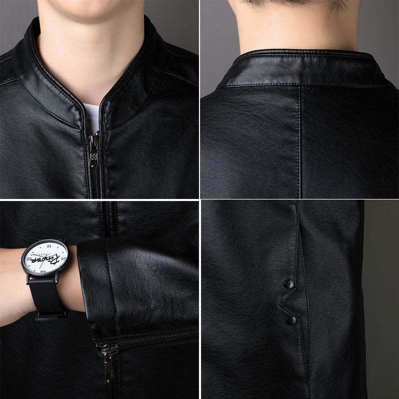 PU Leather Coat Men's Leather Jacket - Velora