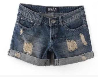 Torn Denim Shorts For Women - Velora