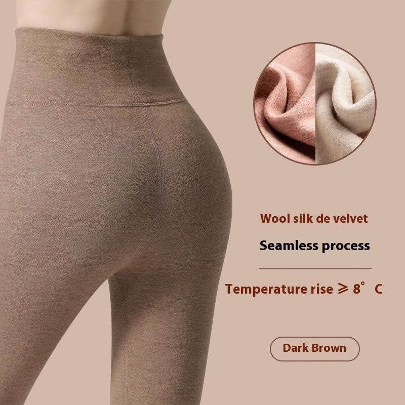 Winter Warm Leggings Cashmere Plus Velvet Tight Pants Fashion High Waist Slim Fit Trousers For Women Clothing - Velora