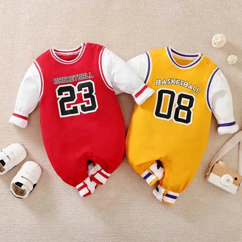 Baby One-piece Spring And Autumn Romper Baseball Uniform cloth - Velora
