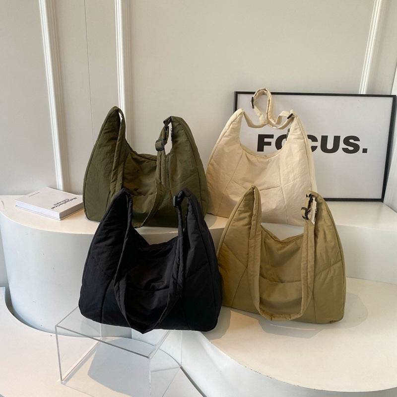 Cotton-padded Korean Casual Shoulder Bag - Velora