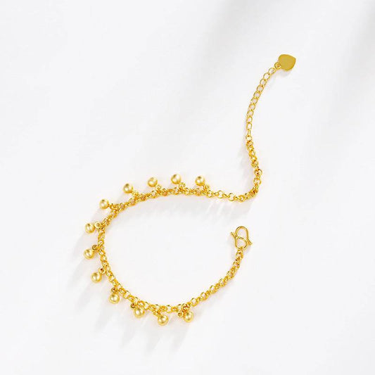 Alloy Simple Fashion Round Beads Tassel Bracelet European And American Design High Sense - Velora