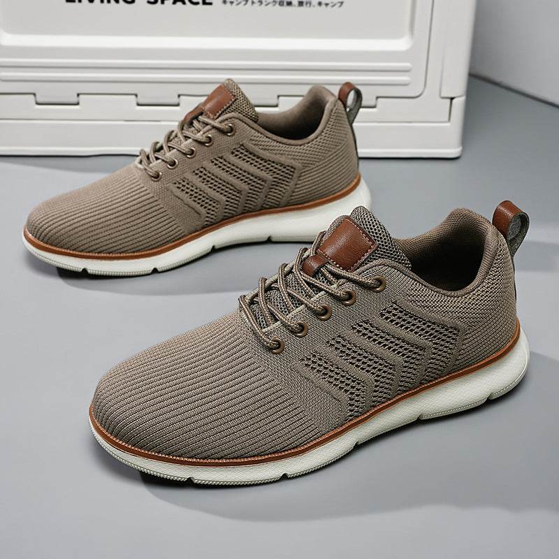 Fashion Lace-up Mesh Sneakers Casual Flying Woven Walking Sports Shoes For Men - Velora