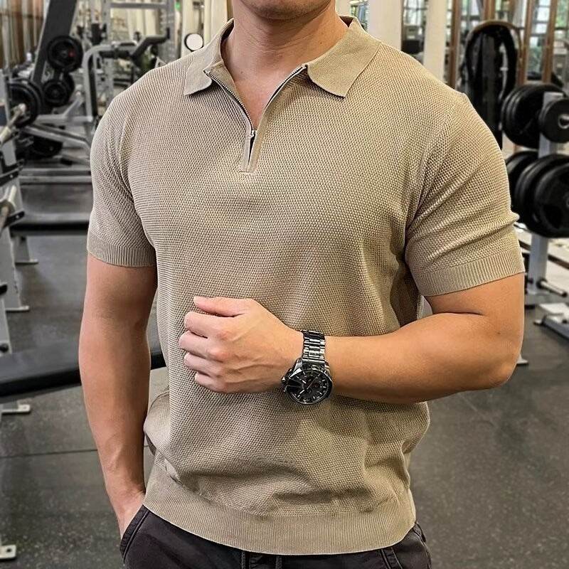 Summer New Men's Casual Sports Zipper Polo Shirt - Velora