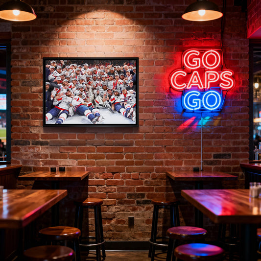 Washington Capitals 20x29 Framed Canvas 2018 Stanley Cup Frameworth Sports Marketing
