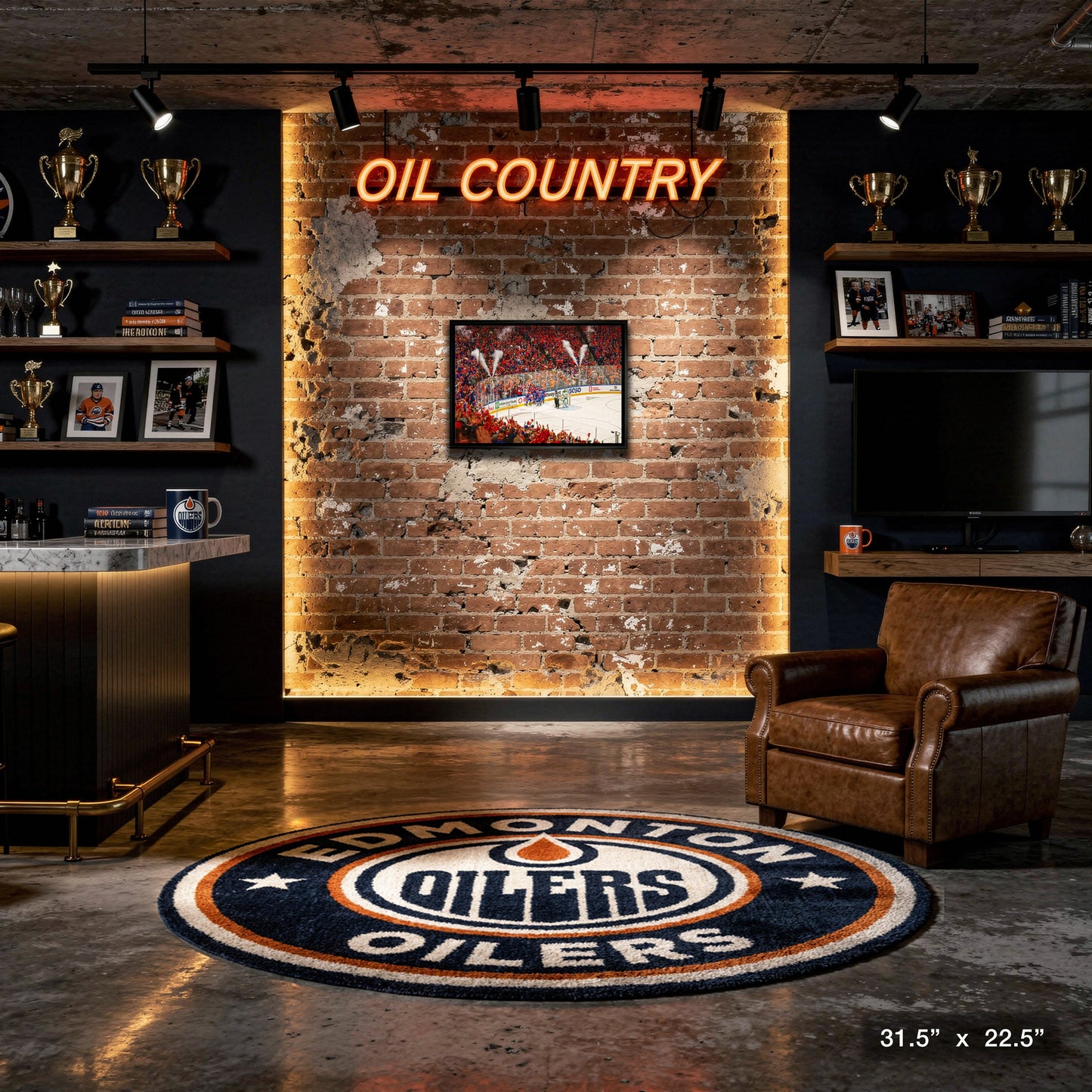 Edmonton Oilers 20x29 Framed Canvas Conference Final Celebration