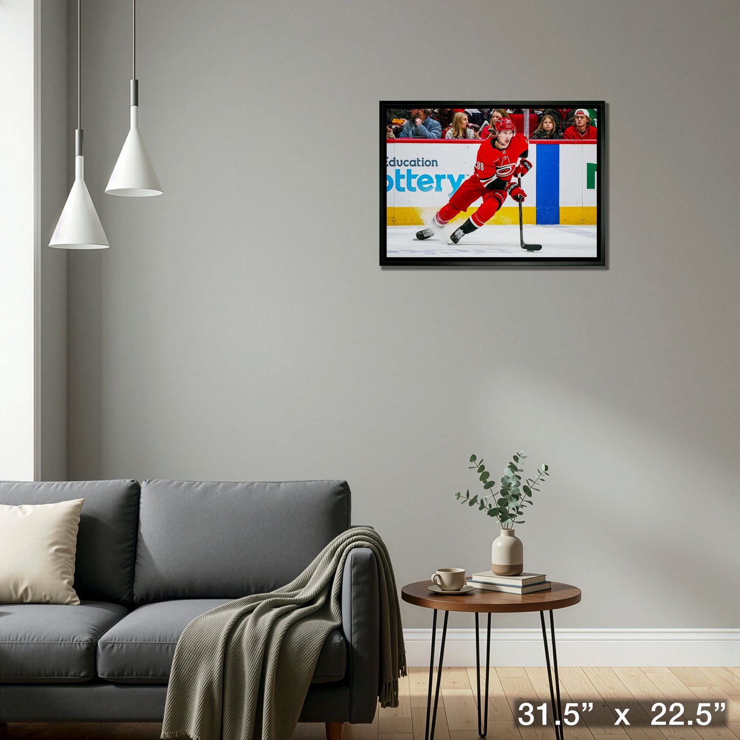 Martin Necas 20x29 Framed Canvas | Carolina Hurricanes