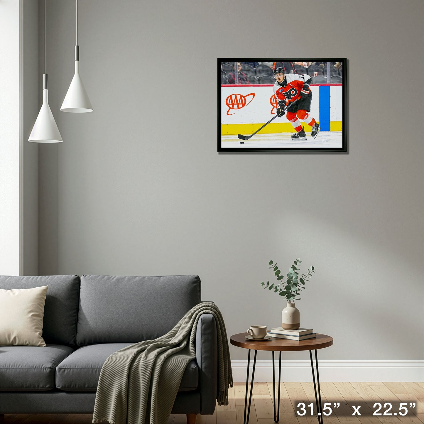 Travis Konecny 20x29 Framed Canvas Philadelphia Flyers
