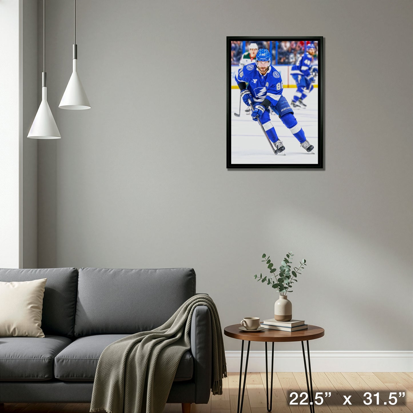 Nikita Kucherov 20x29 Framed Canvas Tampa Bay Lightning