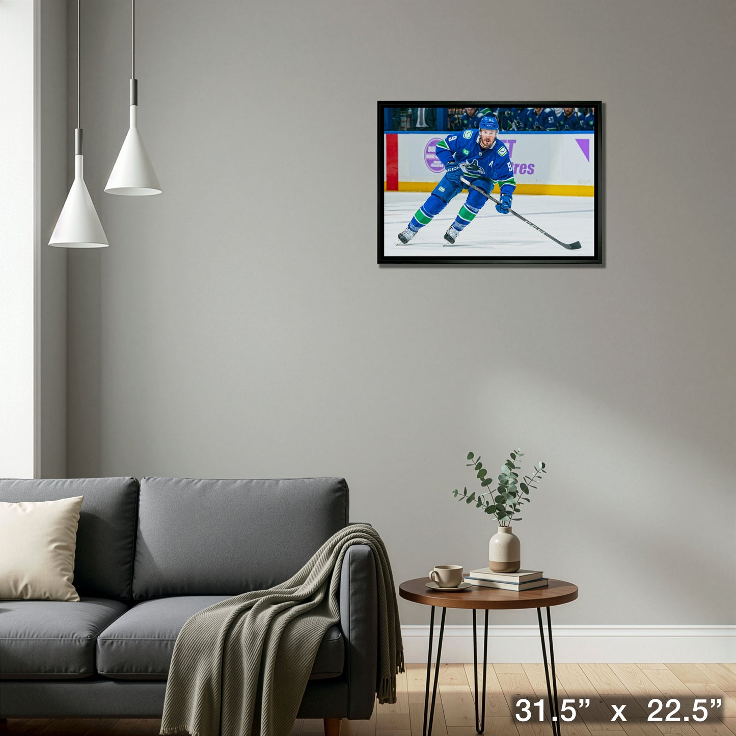 Jonathan Tanner Miller 20x29 Framed Canvas Vancouver Canucks