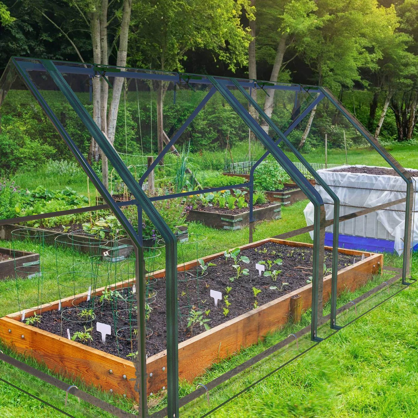 1Pc Portable Mini Greenhouse 70.86x33.46x37.4in With Roll-Up Zipper Doors Waterproof UV-Resistant PVC Cover Hot House For Indoor Outdoor Garden Patio Yard - Velora