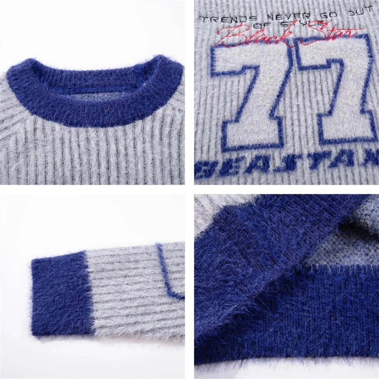 New Trend Autumn Winter Round neck Oversized Pullover Wool Sweater for Teenagers - Velora