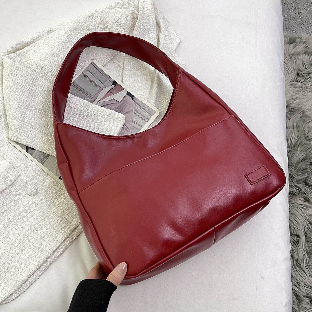 Fashion Tote Bag Large Capacity Casual Shoulder Bag Women's Commuting Handbag College Student - Velora