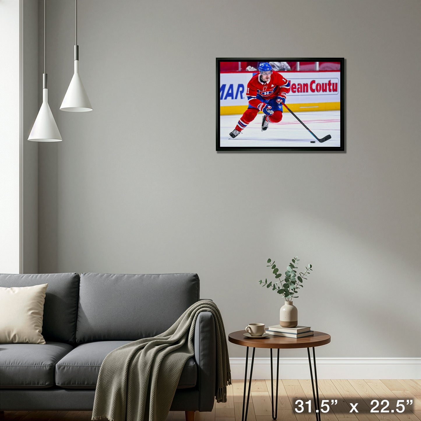Brendan Gallagher Montreal Canadiens Framed 20x29 Skating Canvas
