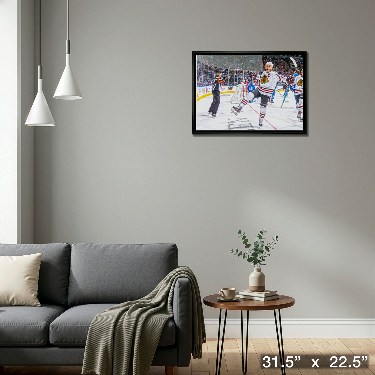Jonathan Toews Chicago Blackhawks Framed 20x29 Goal Celebration Canvas