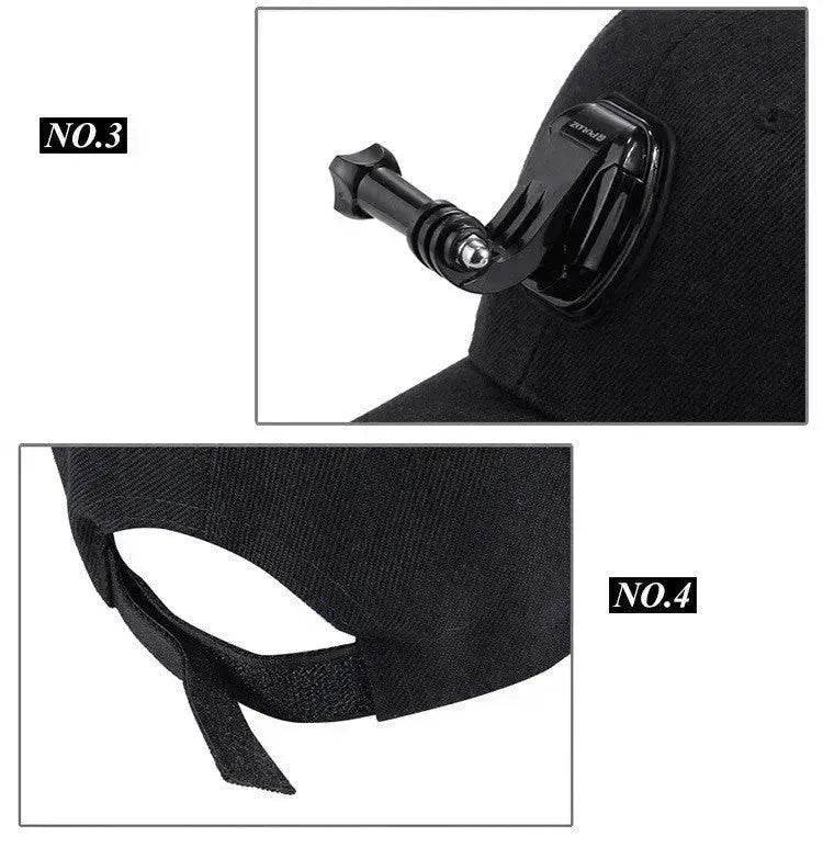 Canvas Sun Hat Cap Cycling Hiking Golfing Fishing For Sports Action Cam Camera - Velora