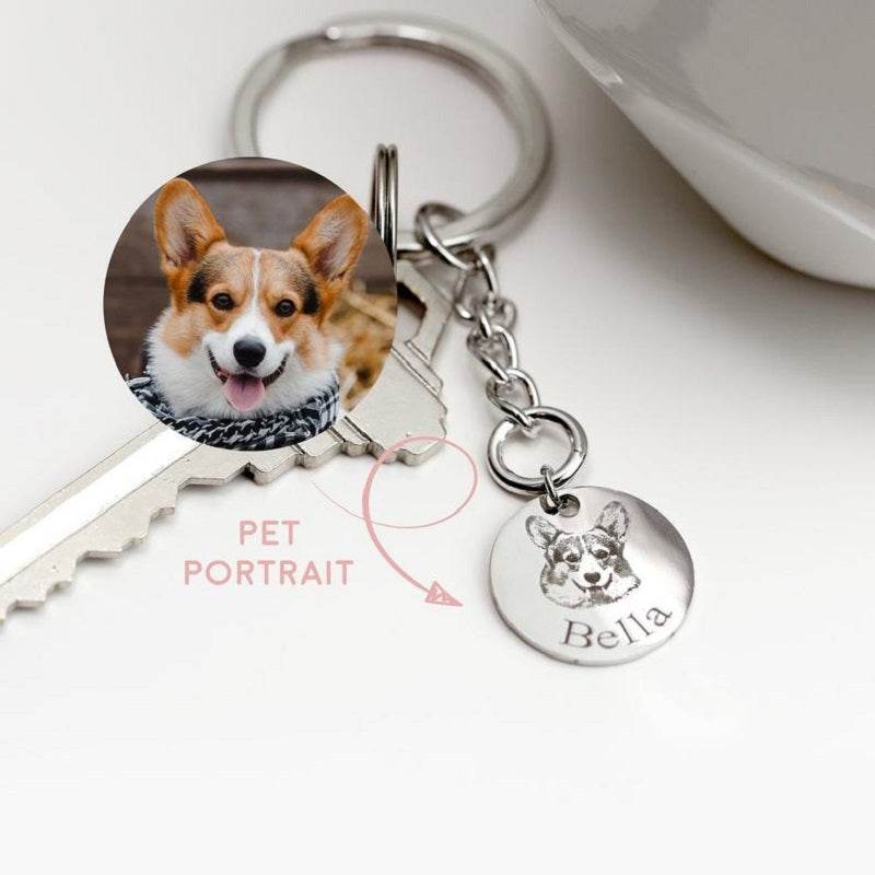 Personalized Pet Photo Disc Necklace Ladies Kitten Name Pendant Necklace Custom Animal Stainless Steel Necklace Jewelry - Velora