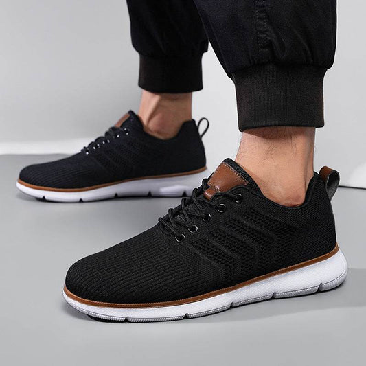 Fashion Lace-up Mesh Sneakers Casual Flying Woven Walking Sports Shoes For Men - Velora