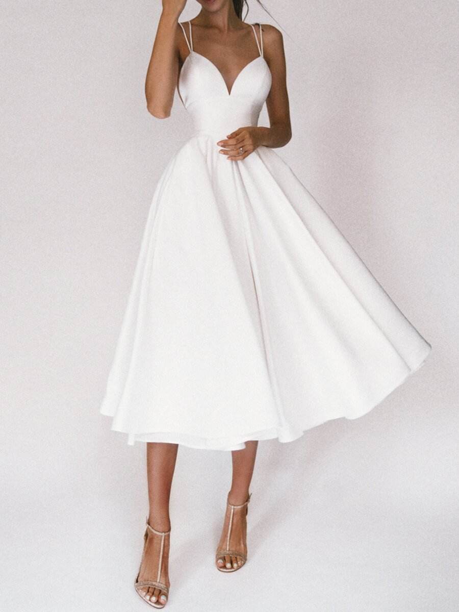Sexy V-neck Suspender Dress Summer Fashion A-Line Long Dresses For Women - Velora