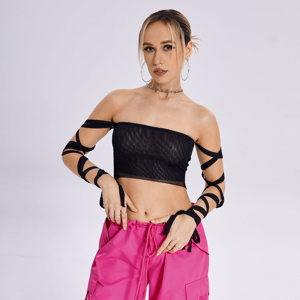2023 New Style Womens Elastic Cross Arm Solid Color Straps Tank Top https://like2b-uy