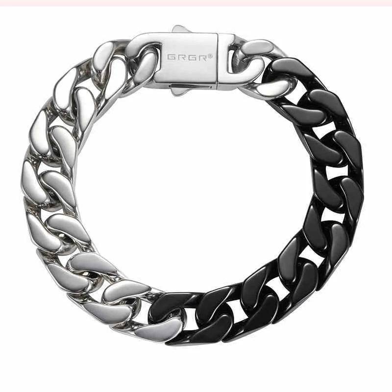 Spliced White Ceramic Cuban Link Chain Bracelet - Velora