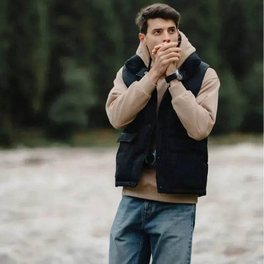 Winter Sleeveless Duck Down Windproof Vest Down Jacket Coat for men - Velora