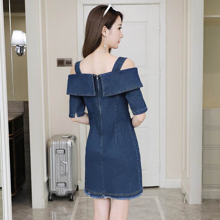 New Fashion Casual denim Jeans Mini dress - Velora