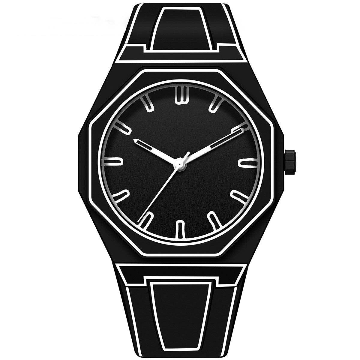 Men's Quartz Silicone Dial Waterproof Watch - Velora