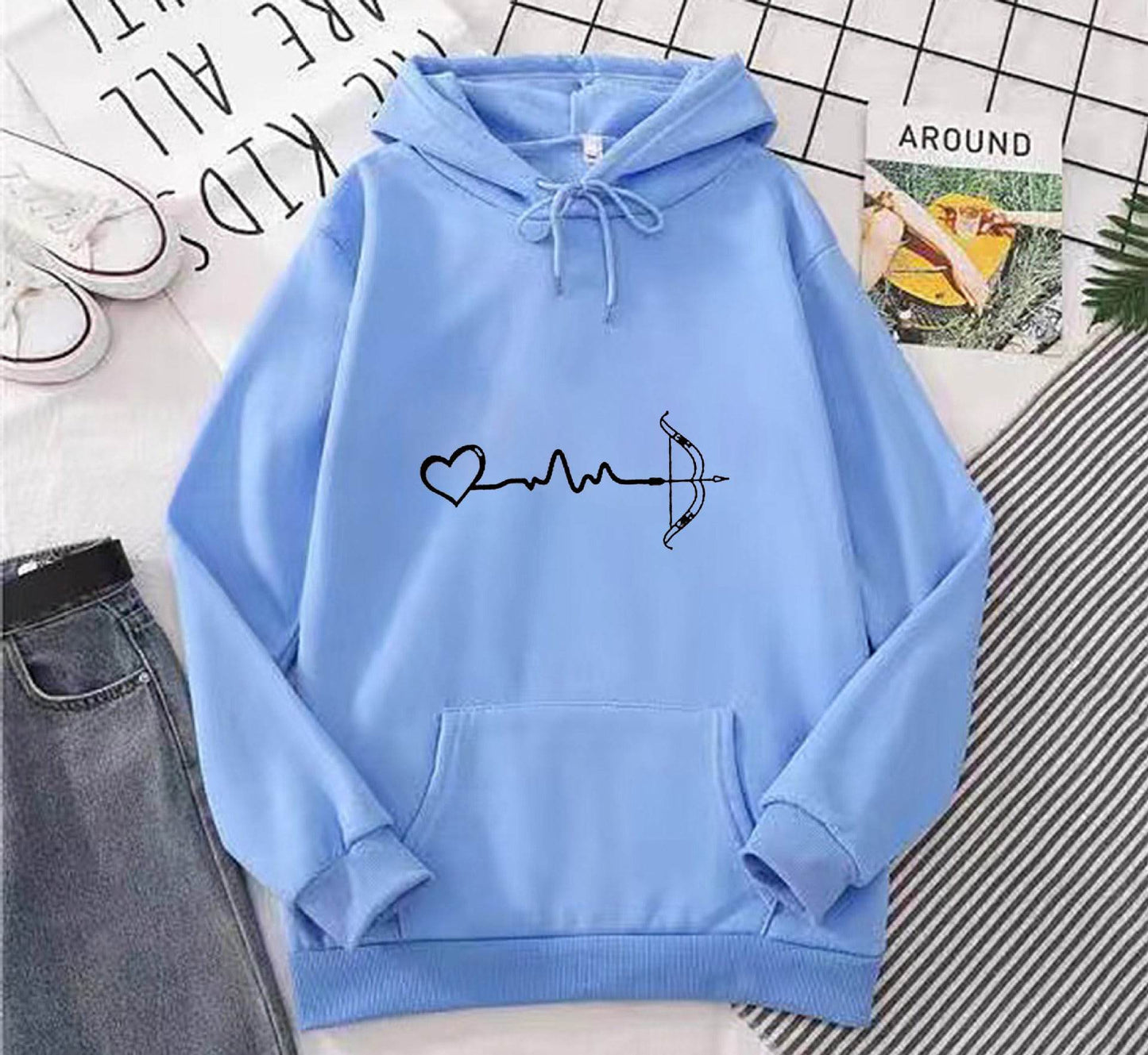 Fleece-lined Hoodie Sweater Couple's Tops Loose - Velora
