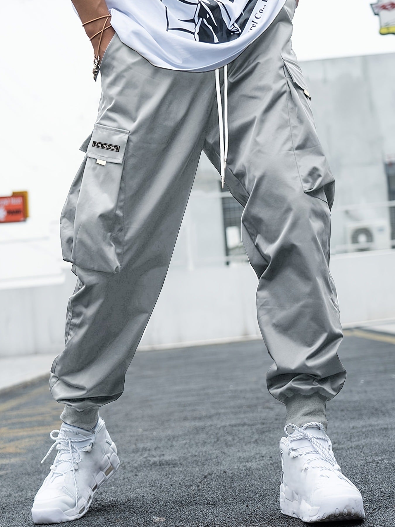 Multi-pocket Cargo Pants Men's Casual Hip-Hop Drawstring Trousers Outdoor Streetwear Sports Pant - Velora
