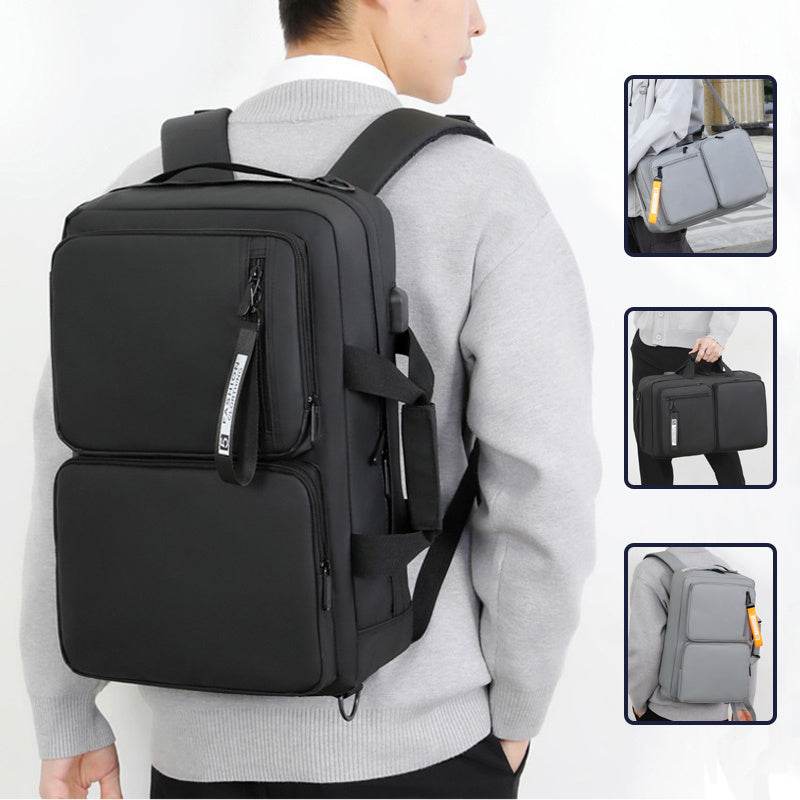 Multifunctional Backpack Large Capacity Business Laptop Bag Leisure Travel Commuter Schoolbag Portable Shoulder Bag - Velora