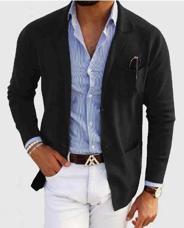 Men's Spring Leisure Printed Double Button Suit Jacket - Velora