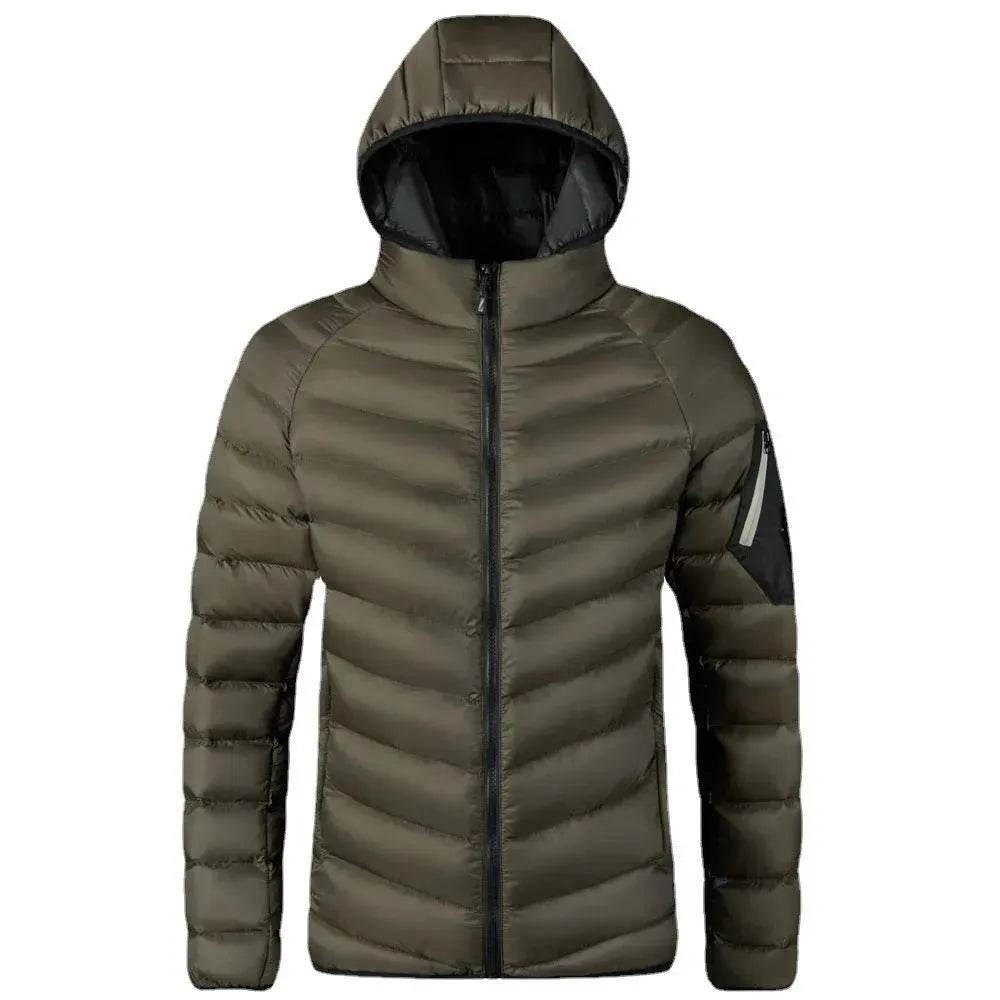 Winter Padded Thick Hooded Puffer Rain Jacket for men - Velora