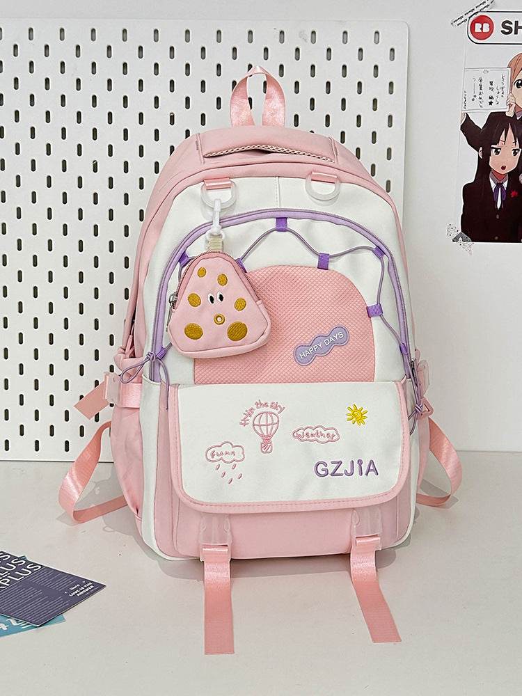 Contrast Colour School Bag – Spacious & Easy Carry - Velora