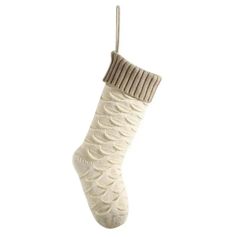 Christmas Gift Bag Decorative Socks Knitted Hanging Decoration - Velora