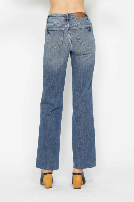 Judy Blue Full Size Tummy Control Straight Jeans - Velora