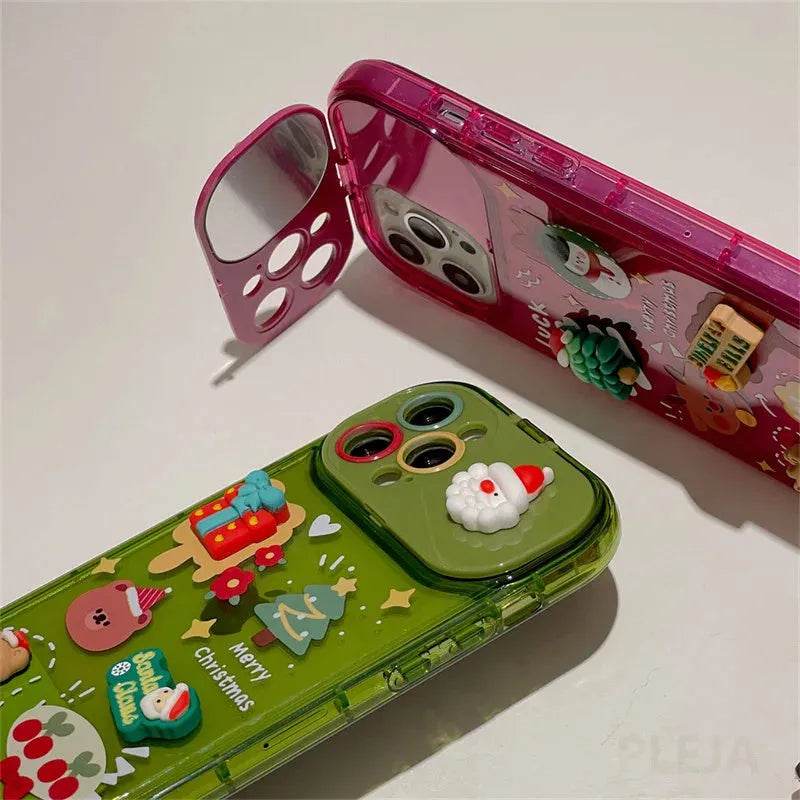 Christmas -Themed Silicone iphone Protective case with pendant girls - Velora