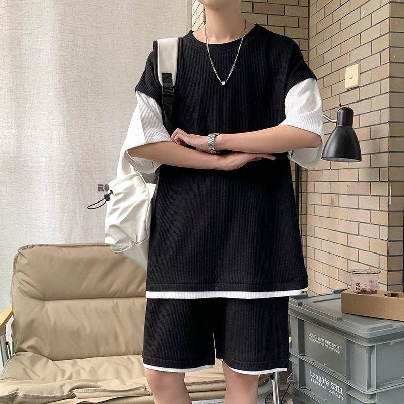 Summer Thin Shorts Two-piece Set - Velora