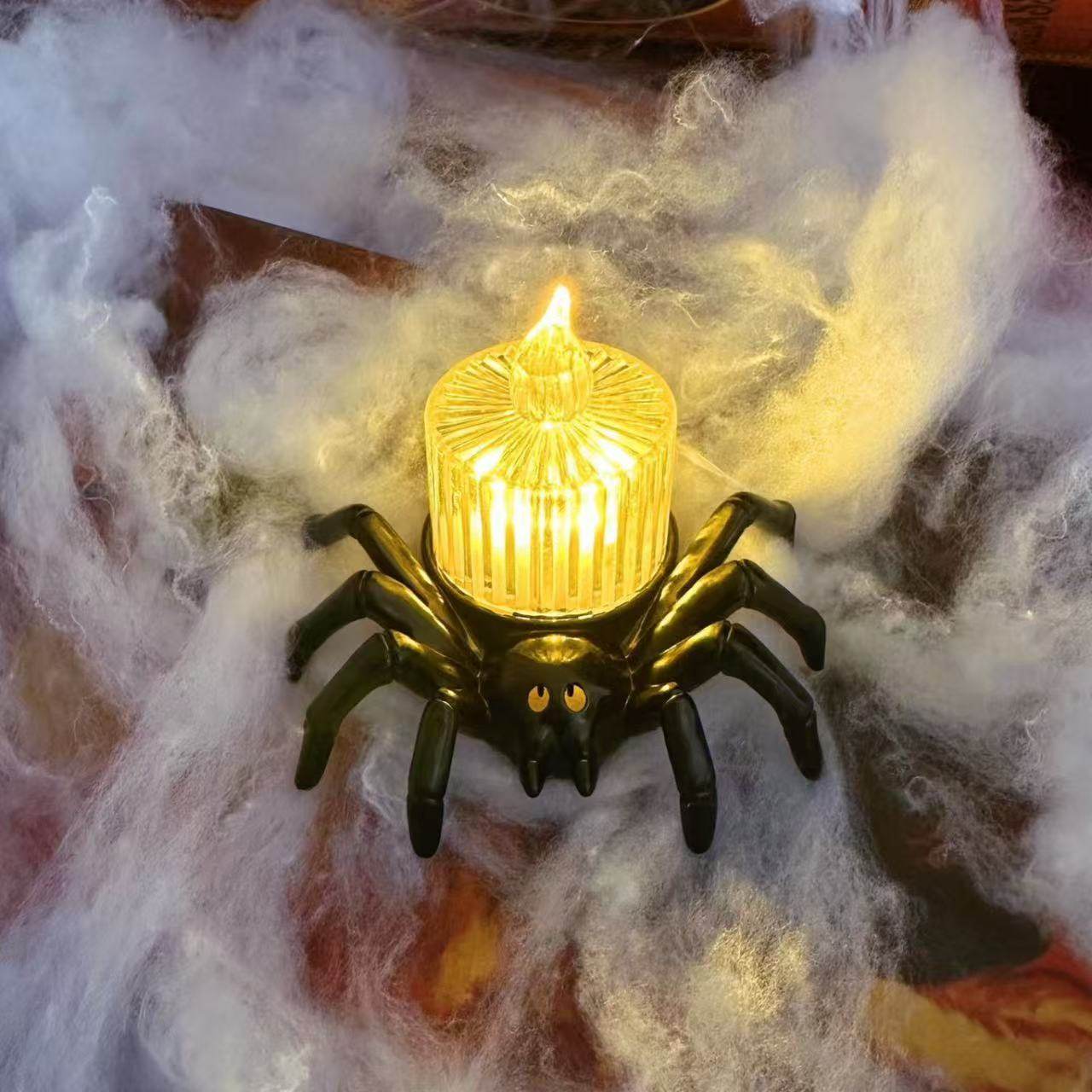 Halloween Pumpkin Spider Candle Light Decoration Props - Velora