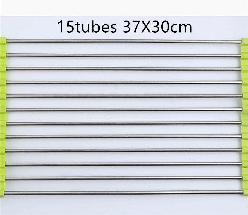Folding Kitchen Drain Sink Rack Stainless Steel sink caddies - Velora