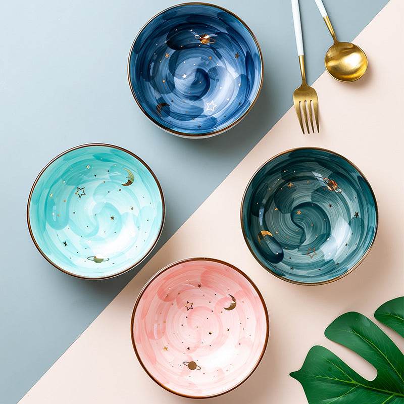 Ceramic Breakfast Salad Bowl With Cute Eating Bowl - Velora