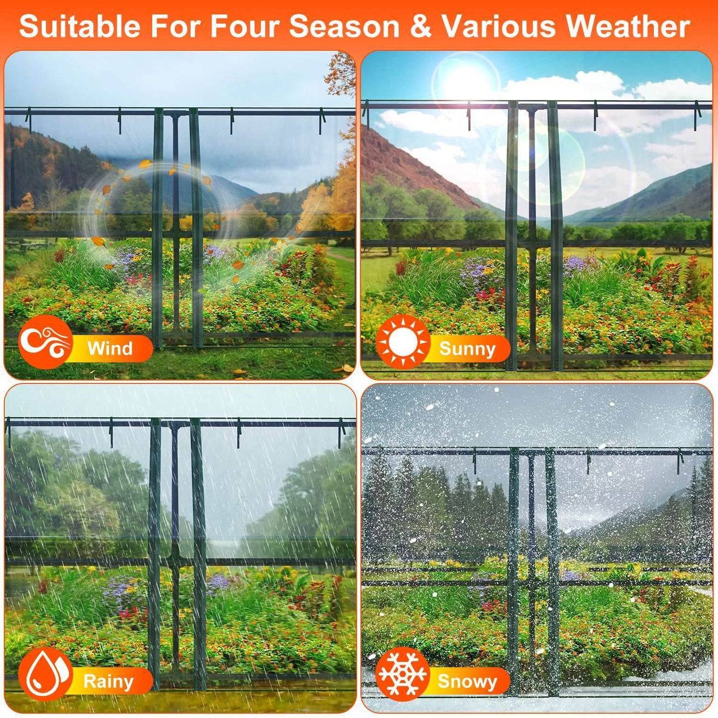 1Pc Portable Mini Greenhouse 70.86x33.46x37.4in With Roll-Up Zipper Doors Waterproof UV-Resistant PVC Cover Hot House For Indoor Outdoor Garden Patio Yard - Velora