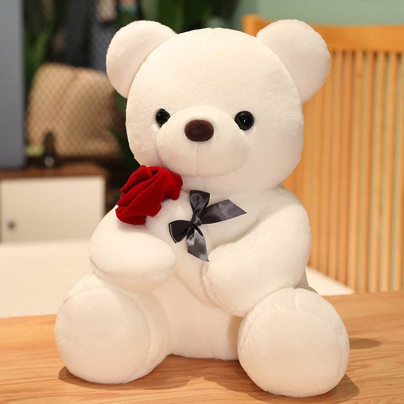 23-45cm New Lovely Hug Roses Teddy Bear Plush Pillow Stuffed Soft Animal Dolls Nice Birthday Gift Girlfriend Valentine's Day - Velora