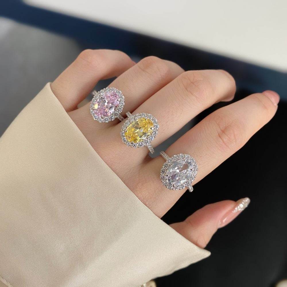 Sterling Silver Luxury Elegant Retro Elegant Zircon Ring - Velora