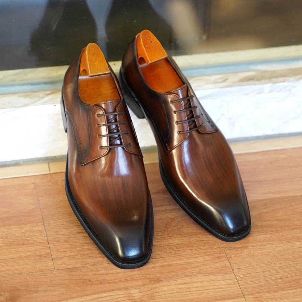 Men's Vintage Fashion Square Toe Leather Shoes - Velora