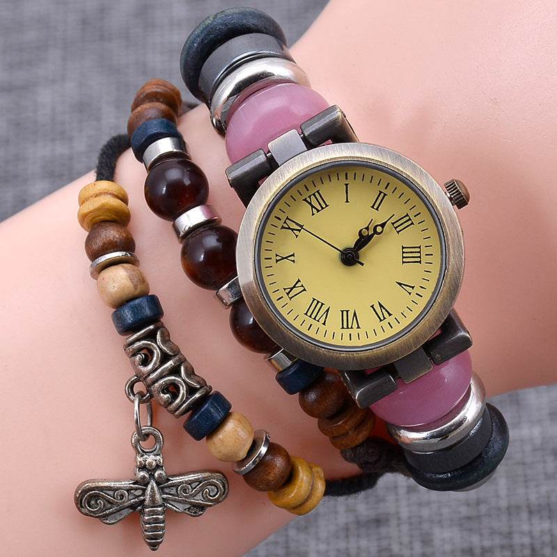 Vintage Craft Bracelet Watch Women's Fashion Twist - Velora