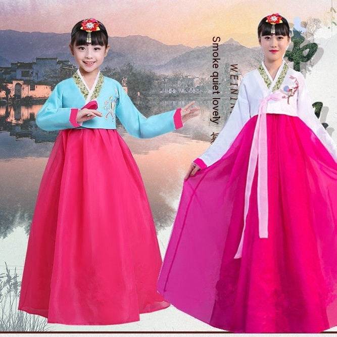 Clothing Korean Photography Children's Minority Performance Girls Dance Costume Hanbok - Velora